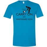 T-Shirts Sapphire / S Keep Calm and Carry On My Wayward Son! Men's Semi-Fitted Softstyle