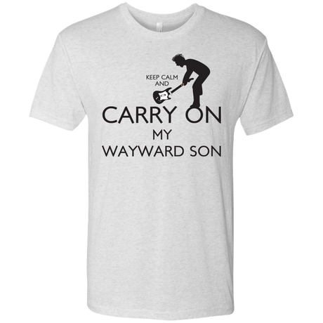 T-Shirts Heather White / S Keep Calm and Carry On My Wayward Son! Men's Triblend T-Shirt