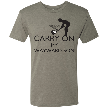 T-Shirts Venetian Grey / S Keep Calm and Carry On My Wayward Son! Men's Triblend T-Shirt