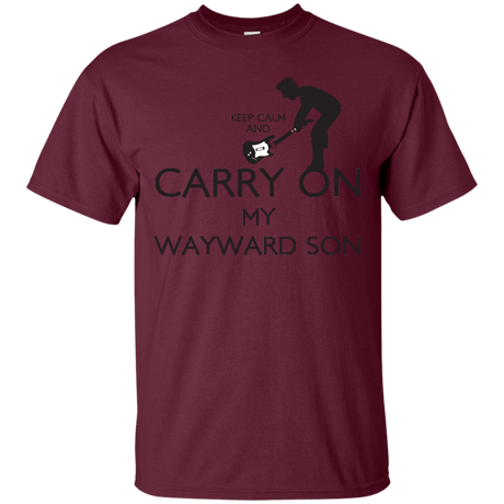 T-Shirts Maroon / S Keep Calm and Carry On My Wayward Son! T-Shirt