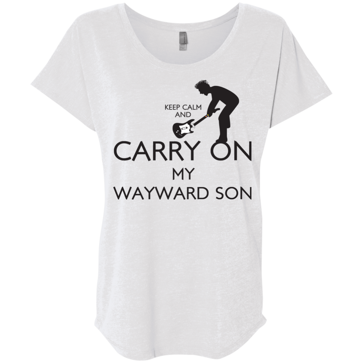 T-Shirts Heather White / X-Small Keep Calm and Carry On My Wayward Son! Triblend Dolman Sleeve