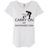 T-Shirts Heather White / X-Small Keep Calm and Carry On My Wayward Son! Triblend Dolman Sleeve