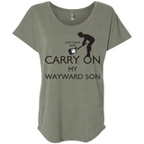 T-Shirts Venetian Grey / X-Small Keep Calm and Carry On My Wayward Son! Triblend Dolman Sleeve