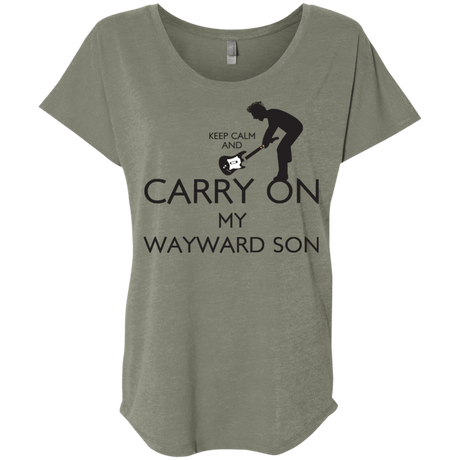 T-Shirts Venetian Grey / X-Small Keep Calm and Carry On My Wayward Son! Triblend Dolman Sleeve