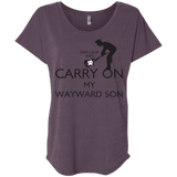 T-Shirts Vintage Purple / X-Small Keep Calm and Carry On My Wayward Son! Triblend Dolman Sleeve