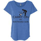 T-Shirts Vintage Royal / X-Small Keep Calm and Carry On My Wayward Son! Triblend Dolman Sleeve