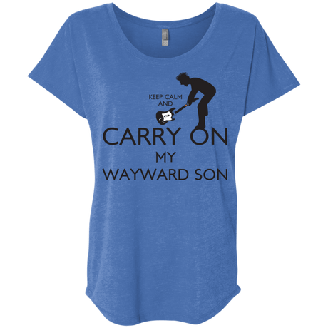 T-Shirts Vintage Royal / X-Small Keep Calm and Carry On My Wayward Son! Triblend Dolman Sleeve