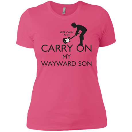 T-Shirts Hot Pink / X-Small Keep Calm and Carry On My Wayward Son! Women's Premium T-Shirt