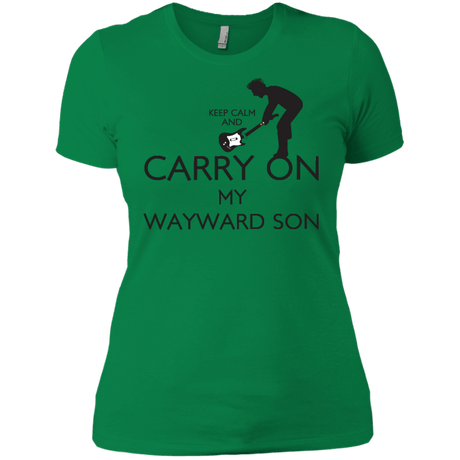 T-Shirts Kelly Green / X-Small Keep Calm and Carry On My Wayward Son! Women's Premium T-Shirt