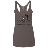 T-Shirts Macchiato / X-Small Keep Calm and Carry On My Wayward Son! Women's Triblend Racerback Tank