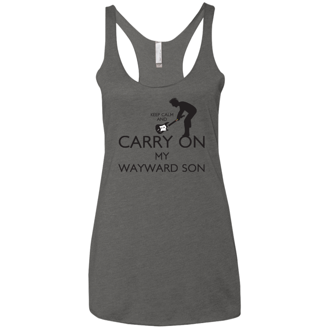 T-Shirts Premium Heather / X-Small Keep Calm and Carry On My Wayward Son! Women's Triblend Racerback Tank