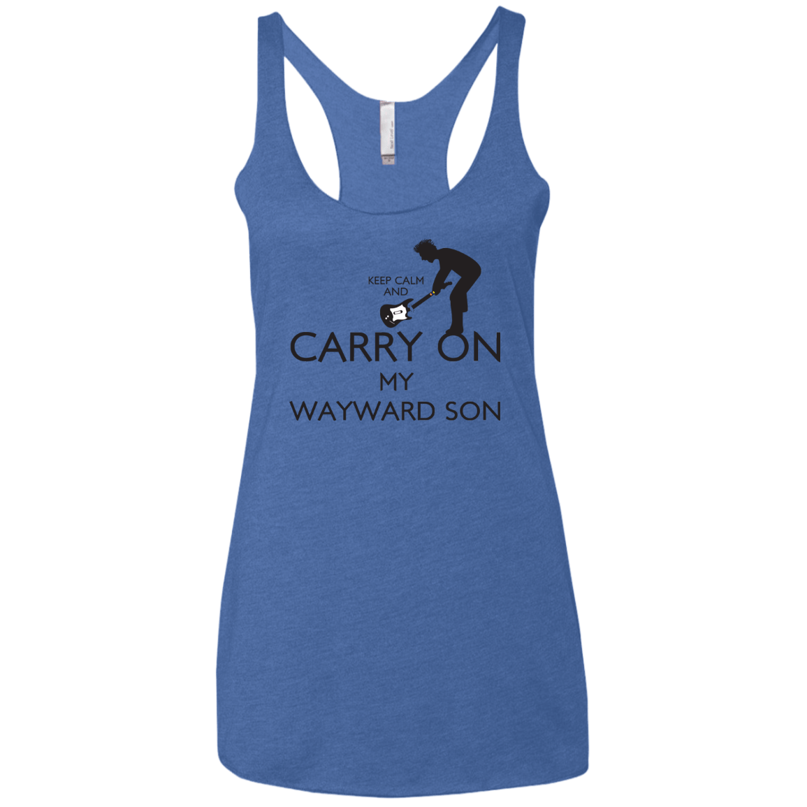 T-Shirts Vintage Royal / X-Small Keep Calm and Carry On My Wayward Son! Women's Triblend Racerback Tank