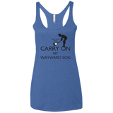 T-Shirts Vintage Royal / X-Small Keep Calm and Carry On My Wayward Son! Women's Triblend Racerback Tank