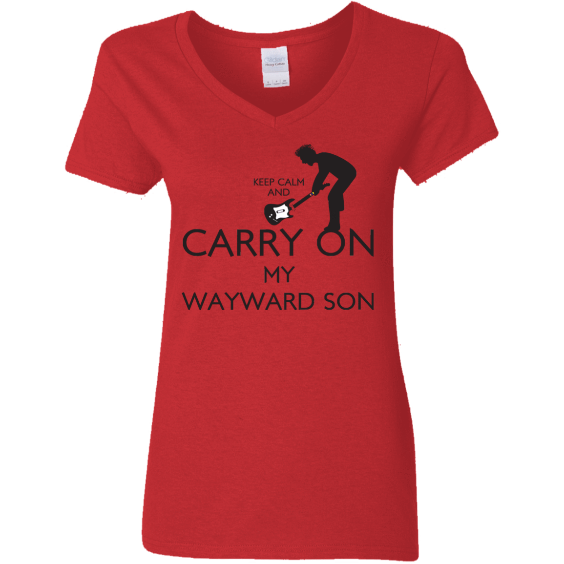 T-Shirts Red / S Keep Calm and Carry On My Wayward Son! Women's V-Neck T-Shirt