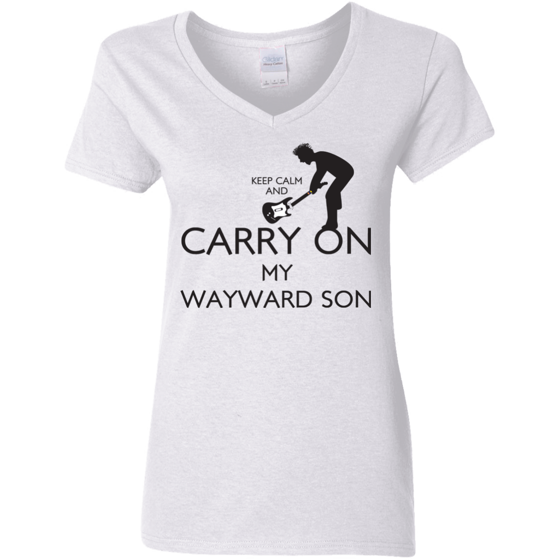 T-Shirts White / S Keep Calm and Carry On My Wayward Son! Women's V-Neck T-Shirt