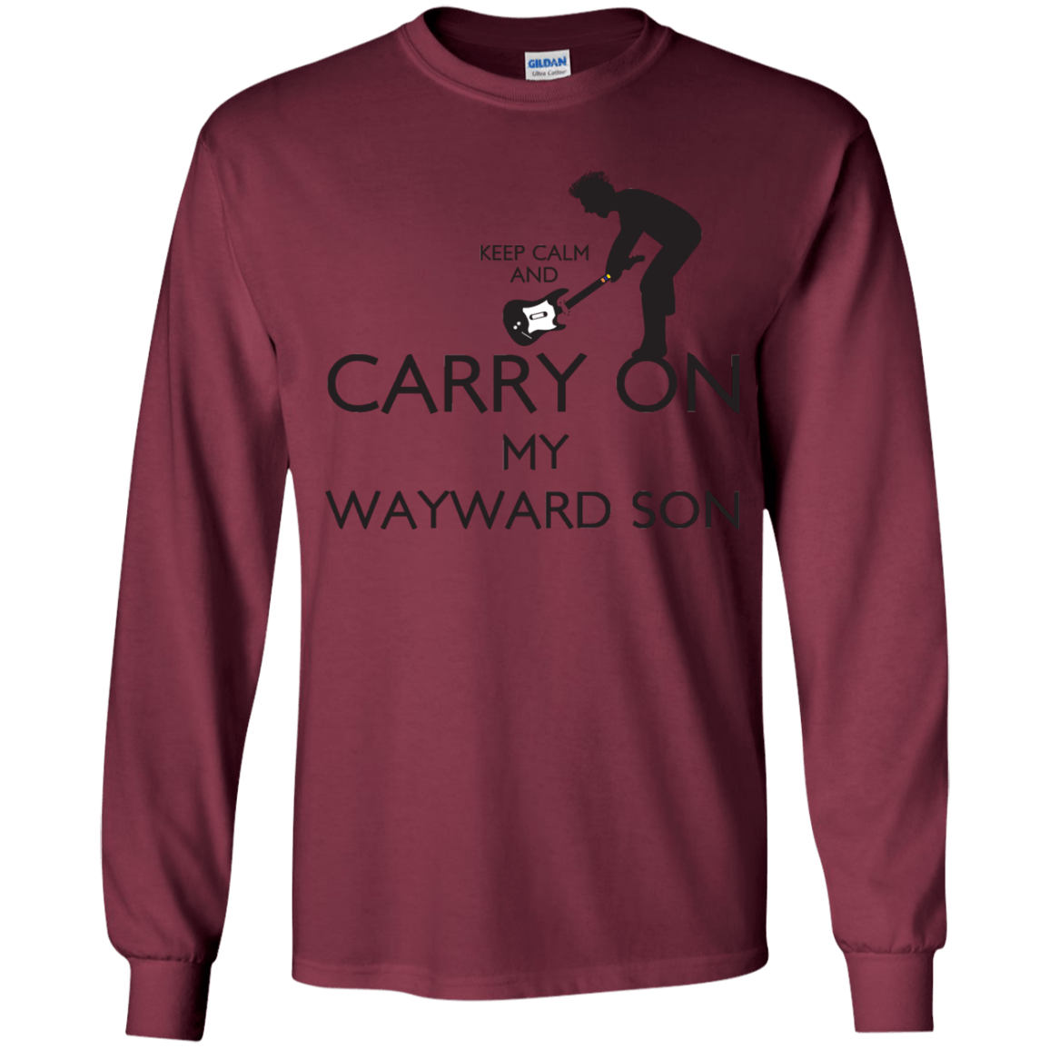 T-Shirts Maroon / YS Keep Calm and Carry On My Wayward Son! Youth Long Sleeve T-Shirt