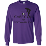 T-Shirts Purple / YS Keep Calm and Carry On My Wayward Son! Youth Long Sleeve T-Shirt