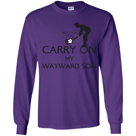 T-Shirts Purple / YS Keep Calm and Carry On My Wayward Son! Youth Long Sleeve T-Shirt