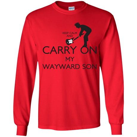 T-Shirts Red / YS Keep Calm and Carry On My Wayward Son! Youth Long Sleeve T-Shirt
