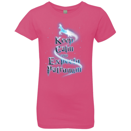 T-Shirts Hot Pink / YXS Keep Calm and Expecto Patronum Girls Premium T-Shirt