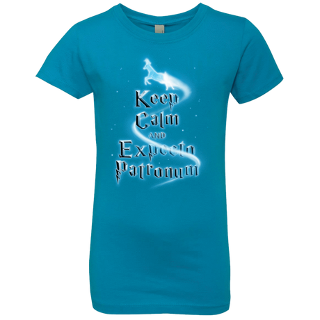 T-Shirts Turquoise / YXS Keep Calm and Expecto Patronum Girls Premium T-Shirt