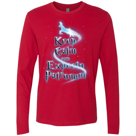 T-Shirts Red / Small Keep Calm and Expecto Patronum Men's Premium Long Sleeve