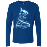 T-Shirts Royal / Small Keep Calm and Expecto Patronum Men's Premium Long Sleeve