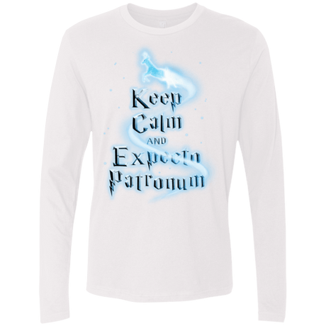 T-Shirts White / Small Keep Calm and Expecto Patronum Men's Premium Long Sleeve
