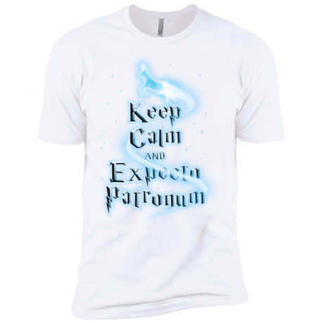 T-Shirts White / X-Small Keep Calm and Expecto Patronum Men's Premium T-Shirt