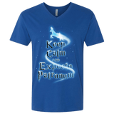 T-Shirts Royal / X-Small Keep Calm and Expecto Patronum Men's Premium V-Neck