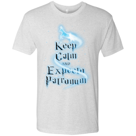 T-Shirts Heather White / Small Keep Calm and Expecto Patronum Men's Triblend T-Shirt