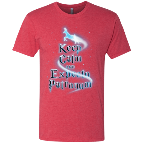 T-Shirts Vintage Red / Small Keep Calm and Expecto Patronum Men's Triblend T-Shirt