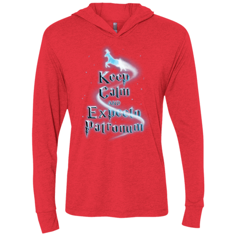 T-Shirts Vintage Red / X-Small Keep Calm and Expecto Patronum Triblend Long Sleeve Hoodie Tee