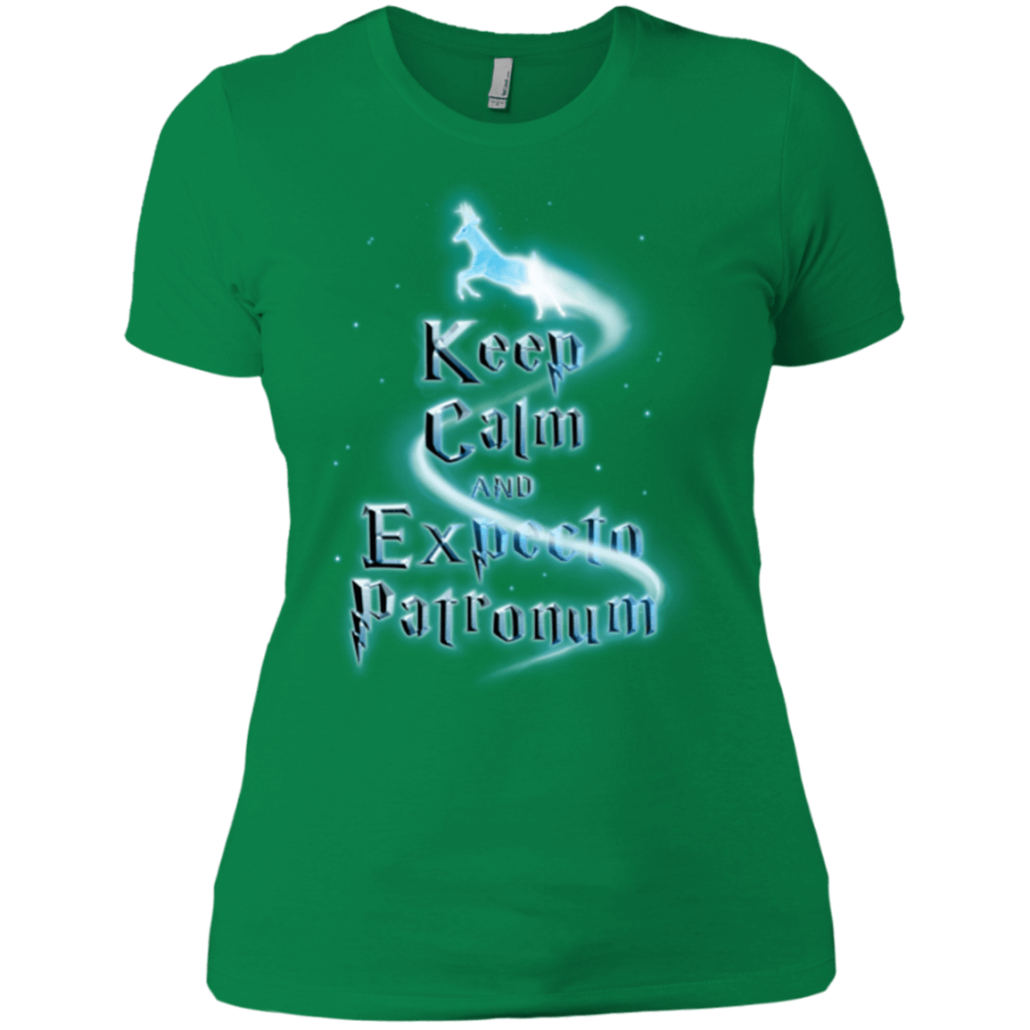 T-Shirts Kelly Green / X-Small Keep Calm and Expecto Patronum Women's Premium T-Shirt