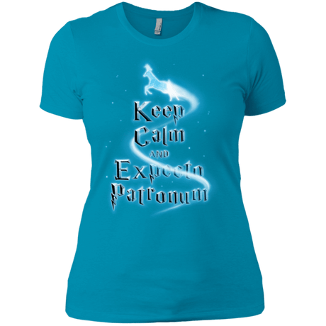T-Shirts Turquoise / X-Small Keep Calm and Expecto Patronum Women's Premium T-Shirt