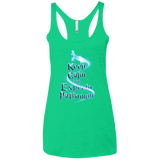T-Shirts Envy / X-Small Keep Calm and Expecto Patronum Women's Triblend Racerback Tank