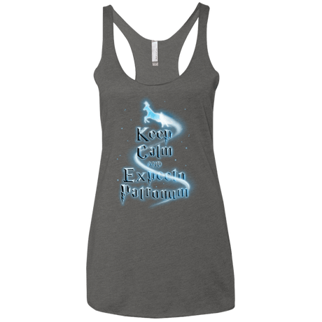 T-Shirts Premium Heather / X-Small Keep Calm and Expecto Patronum Women's Triblend Racerback Tank