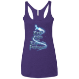 T-Shirts Purple / X-Small Keep Calm and Expecto Patronum Women's Triblend Racerback Tank