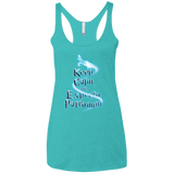 T-Shirts Tahiti Blue / X-Small Keep Calm and Expecto Patronum Women's Triblend Racerback Tank