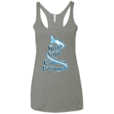 T-Shirts Venetian Grey / X-Small Keep Calm and Expecto Patronum Women's Triblend Racerback Tank