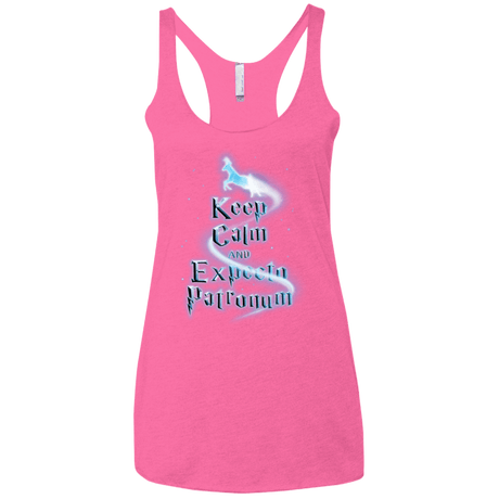 T-Shirts Vintage Pink / X-Small Keep Calm and Expecto Patronum Women's Triblend Racerback Tank