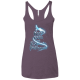 T-Shirts Vintage Purple / X-Small Keep Calm and Expecto Patronum Women's Triblend Racerback Tank