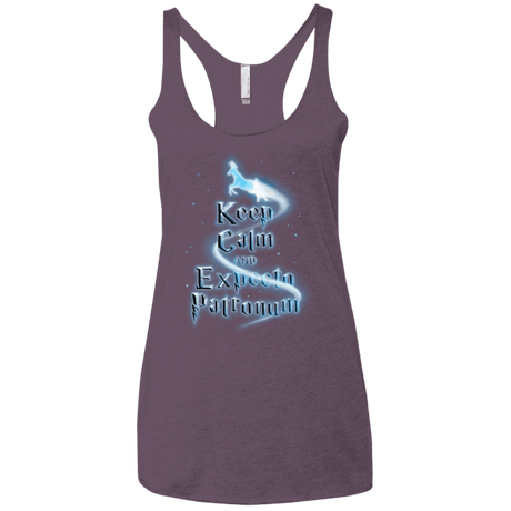 T-Shirts Vintage Purple / X-Small Keep Calm and Expecto Patronum Women's Triblend Racerback Tank