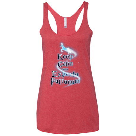 T-Shirts Vintage Red / X-Small Keep Calm and Expecto Patronum Women's Triblend Racerback Tank