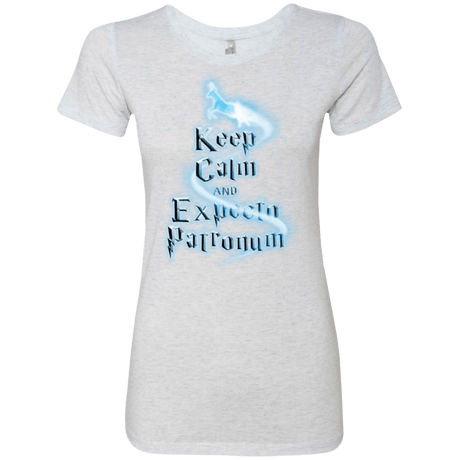 T-Shirts Heather White / Small Keep Calm and Expecto Patronum Women's Triblend T-Shirt