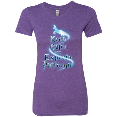 T-Shirts Purple Rush / Small Keep Calm and Expecto Patronum Women's Triblend T-Shirt