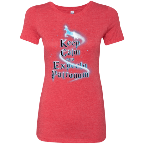 T-Shirts Vintage Red / Small Keep Calm and Expecto Patronum Women's Triblend T-Shirt