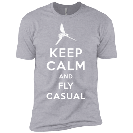 T-Shirts Heather Grey / YXS Keep Calm and Fly Casual Boys Premium T-Shirt