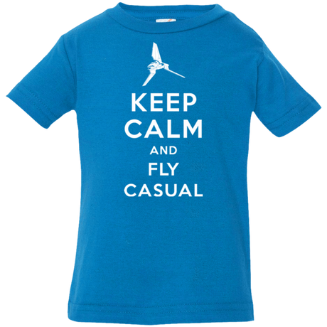 T-Shirts Cobalt / 6 Months Keep Calm and Fly Casual Infant Premium T-Shirt