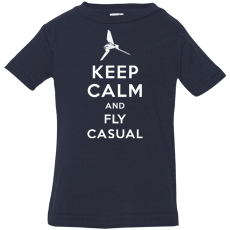 T-Shirts Navy / 6 Months Keep Calm and Fly Casual Infant Premium T-Shirt